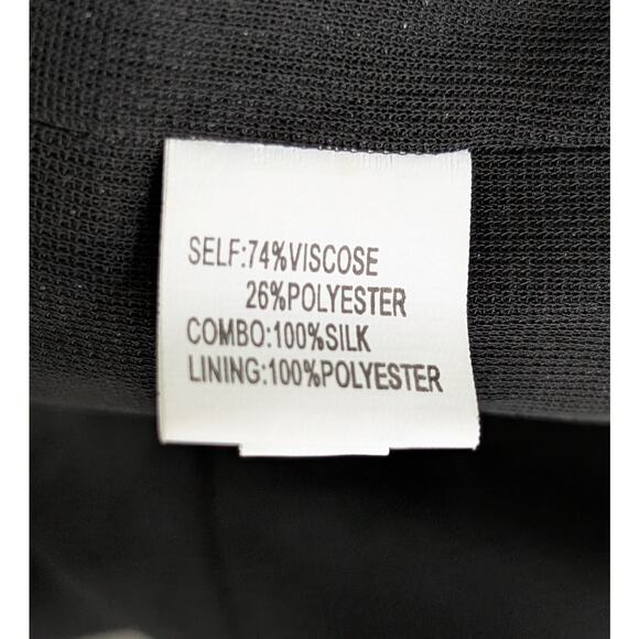 NWT Kay Unger Black Knee-Length Evening Dress Size 10 Elegant Cocktail Formal - Picture 5 of 5